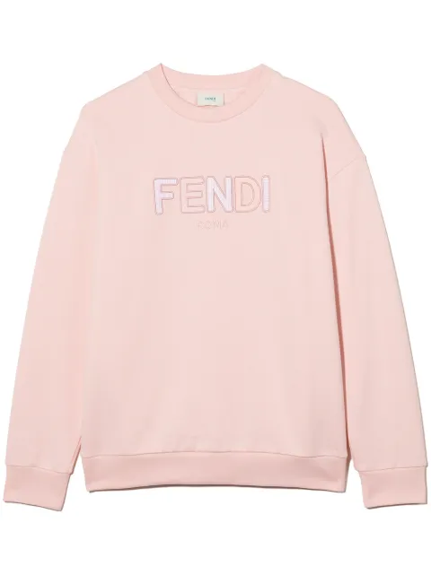 Fendi Kids embroidered logo sweatshirt