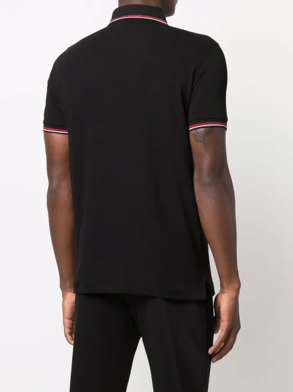 Emporio Armani logo-print Polo Shirt | Black | FARFETCH