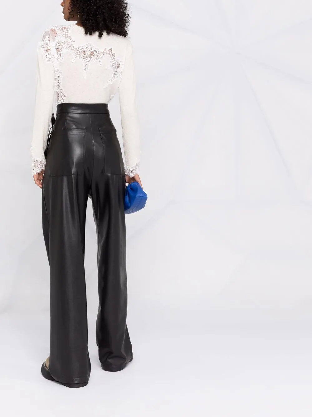 фото Ermanno scervino кружевной топ с длинными рукавами