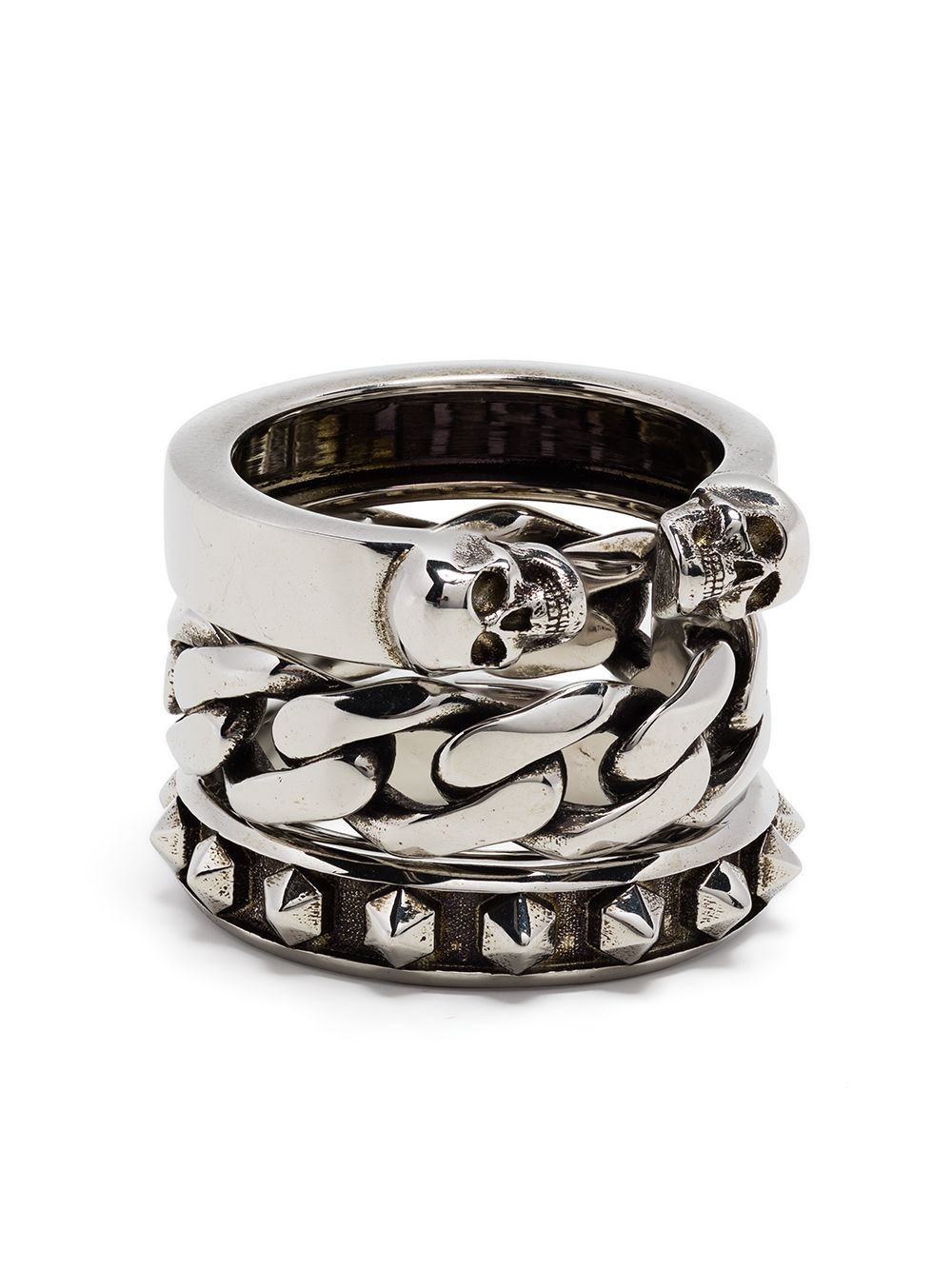 Alexander McQueen triple layered ring