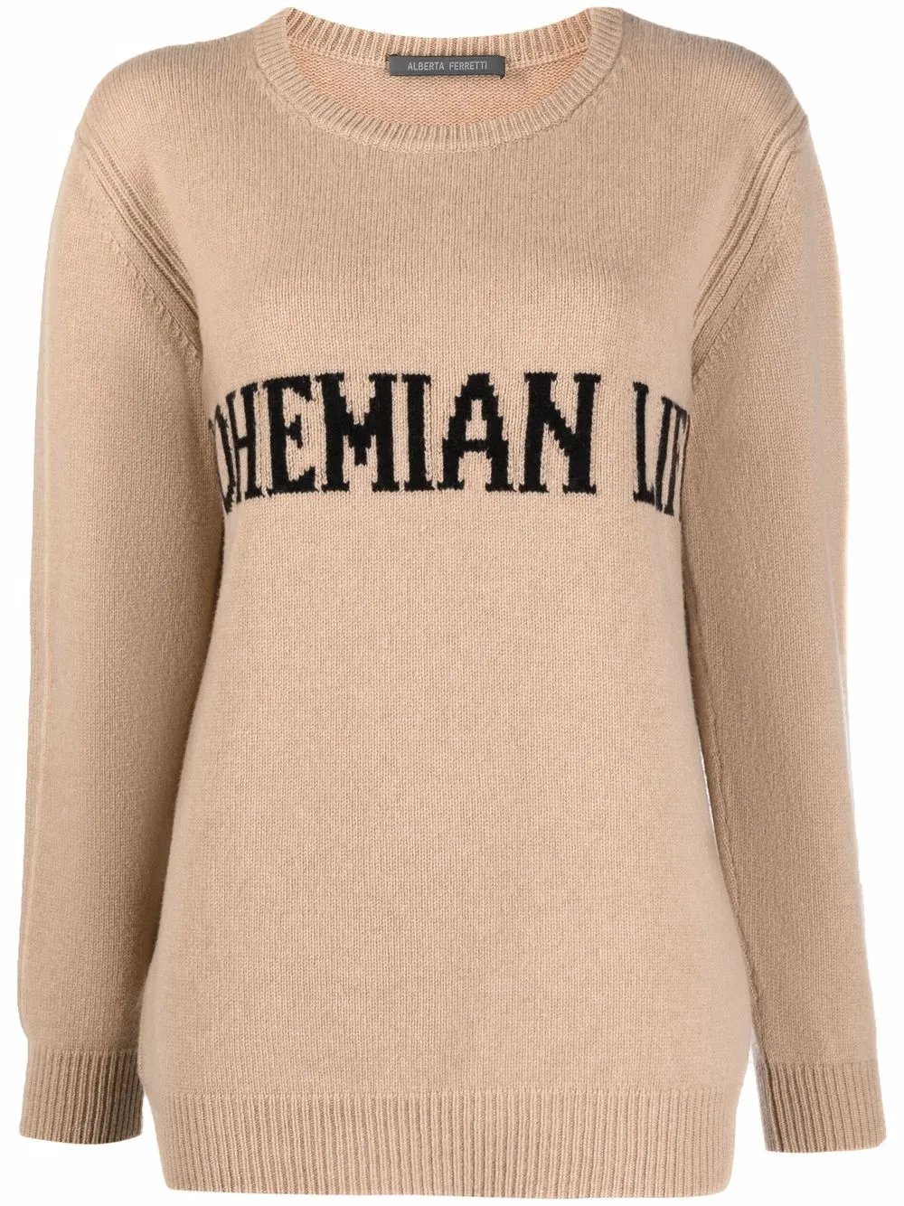 

Alberta Ferretti suéter con eslogan en intarsia - Neutro