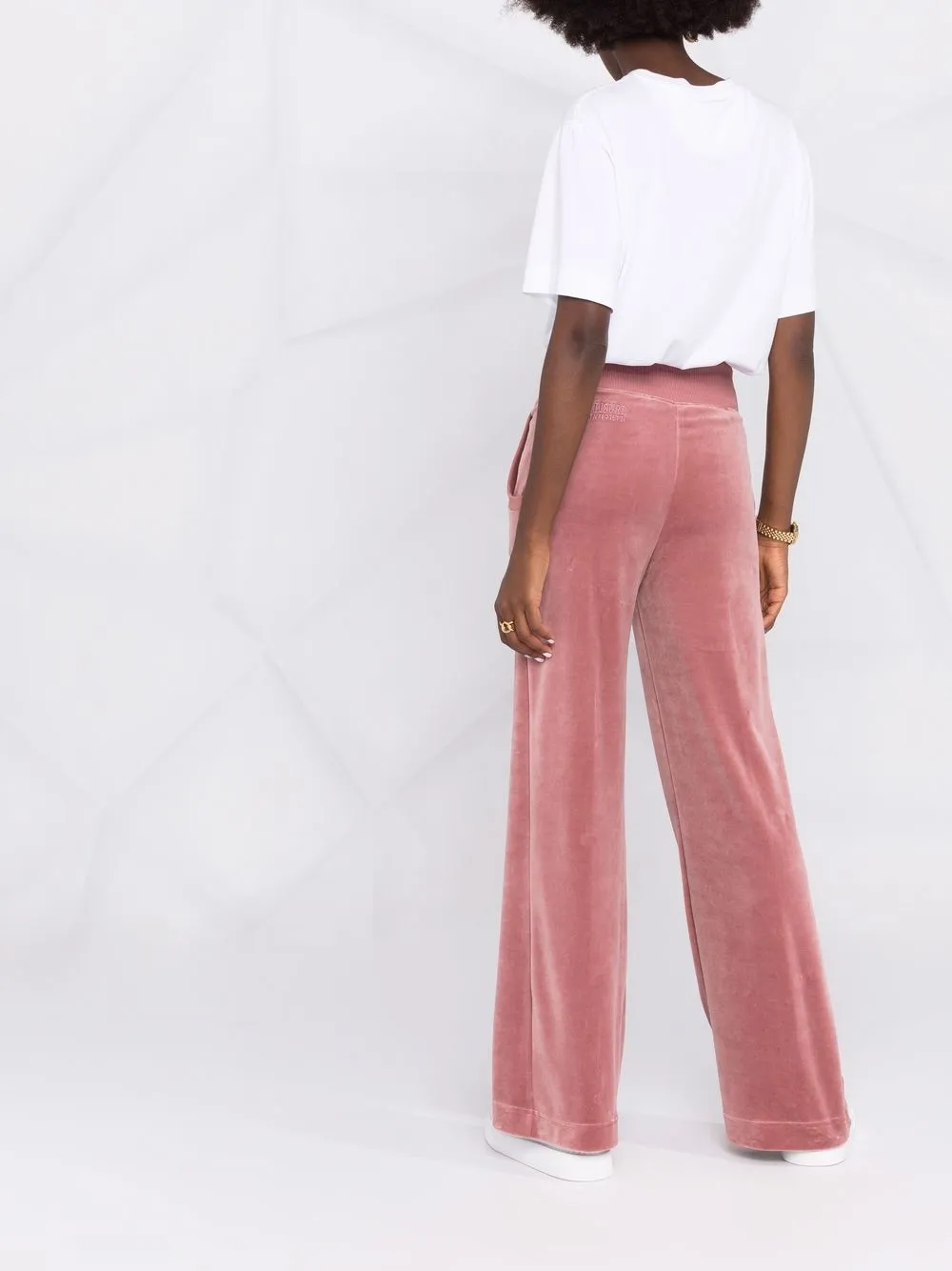 Alberta Ferretti Athleisure Wide-leg Trousers In Pink