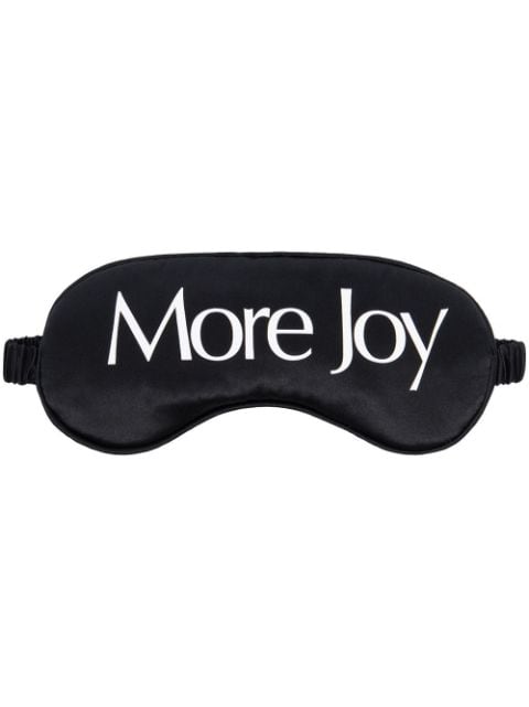 More Joy logo-print silk eye mask