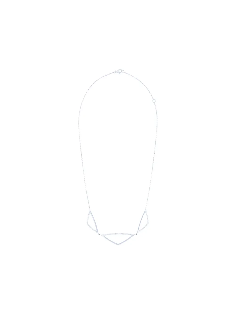 

Borgioni collar con motivo V en oro amarillo de 18kt con diamantes en pavé - Plateado