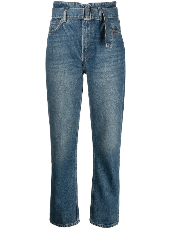 Reformation Cynthia Belted straight-leg 