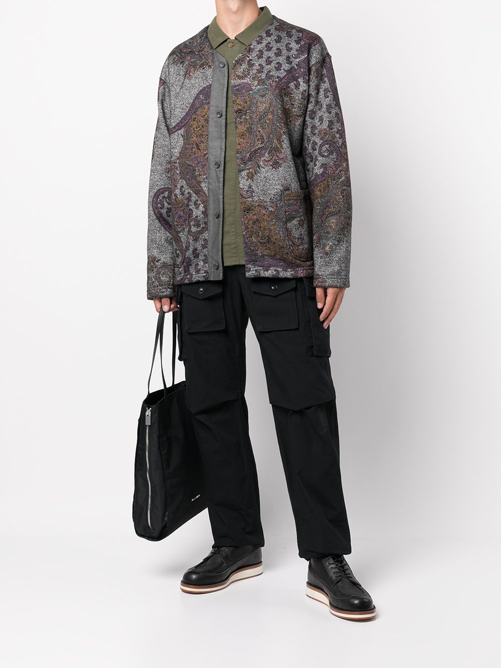 фото Engineered garments кардиган с узором пейсли