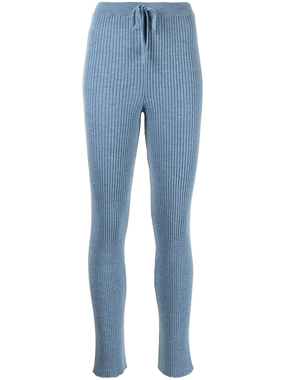 Marques'Almeida Ribgebreide legging Blauw