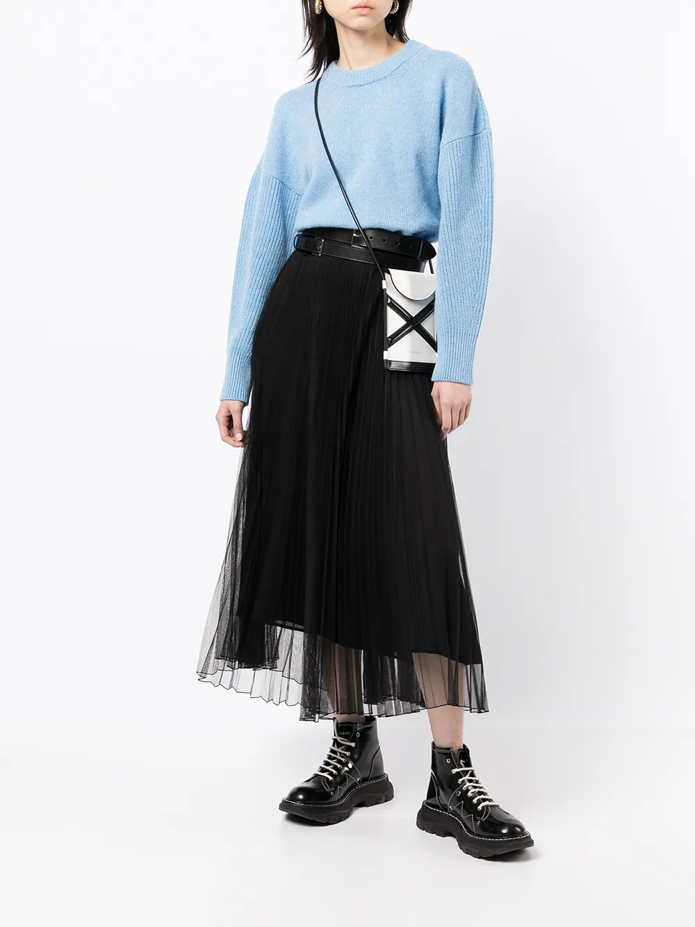 фото Alexander mcqueen сумка через плечо the curve micro