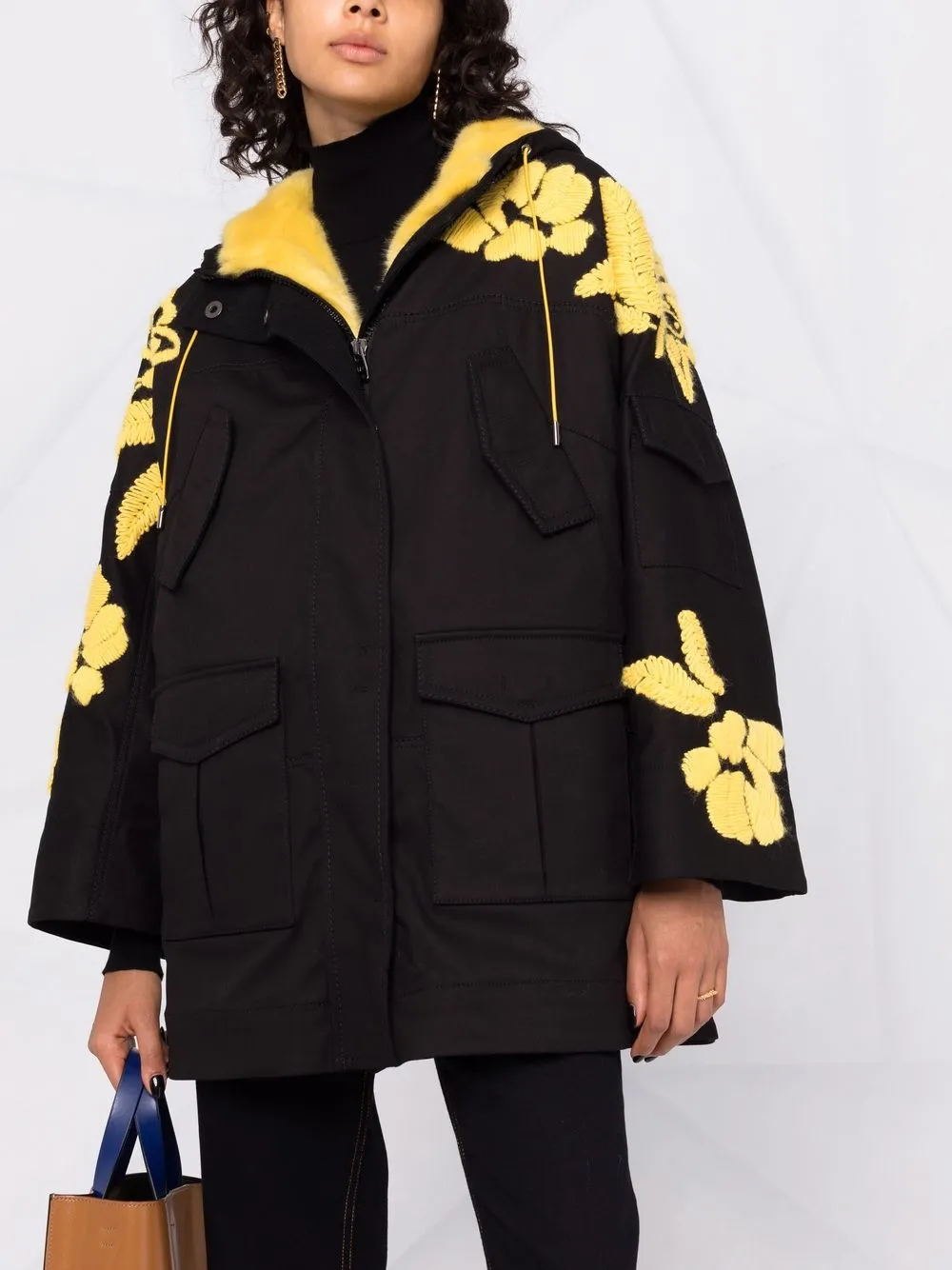 фото Ermanno scervino пальто из шерпы с декоративной строчкой
