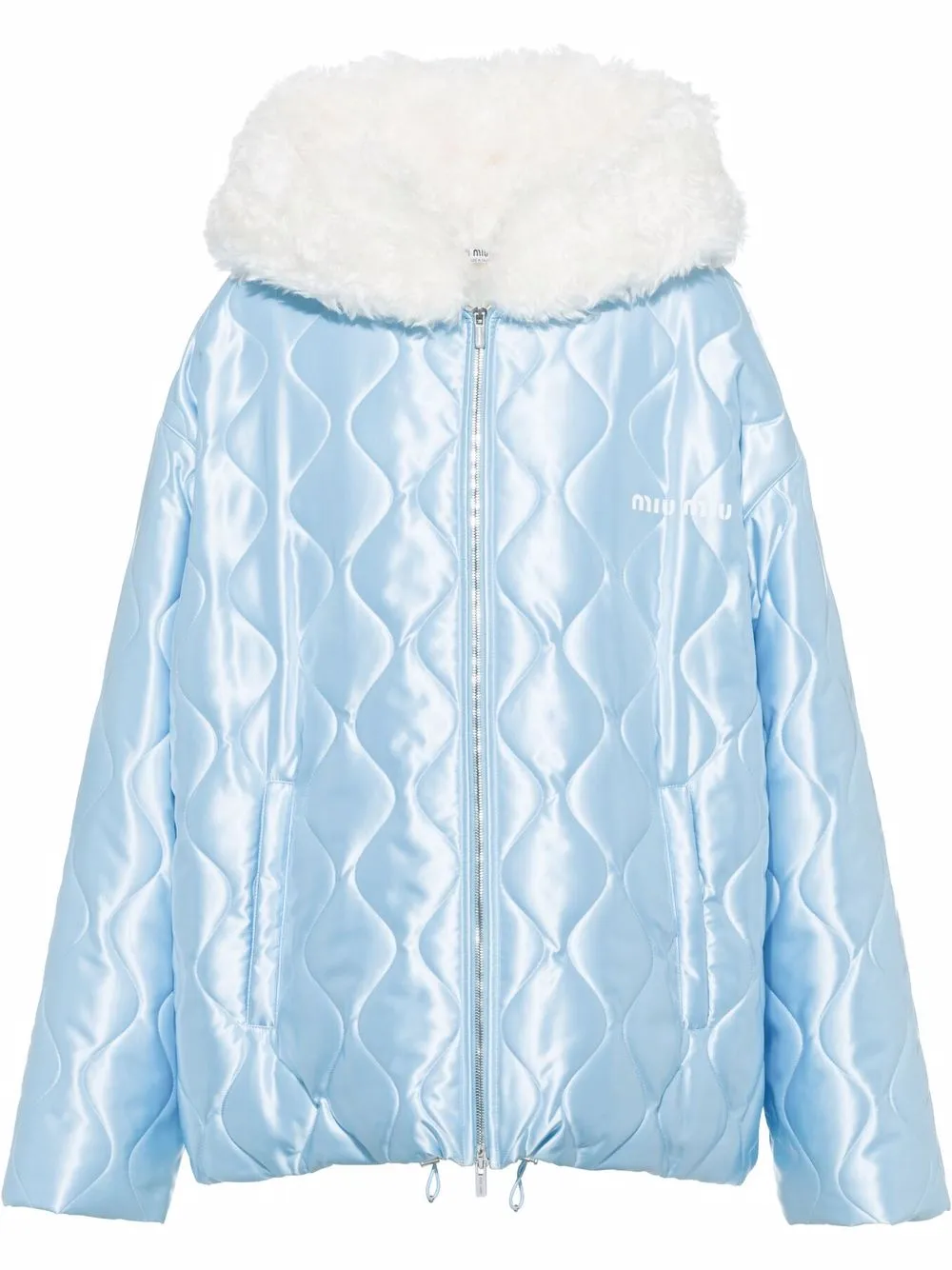 Image 1 of Miu Miu quilted hooded jacket
