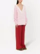 Miu Miu two-tone V-neck jumper