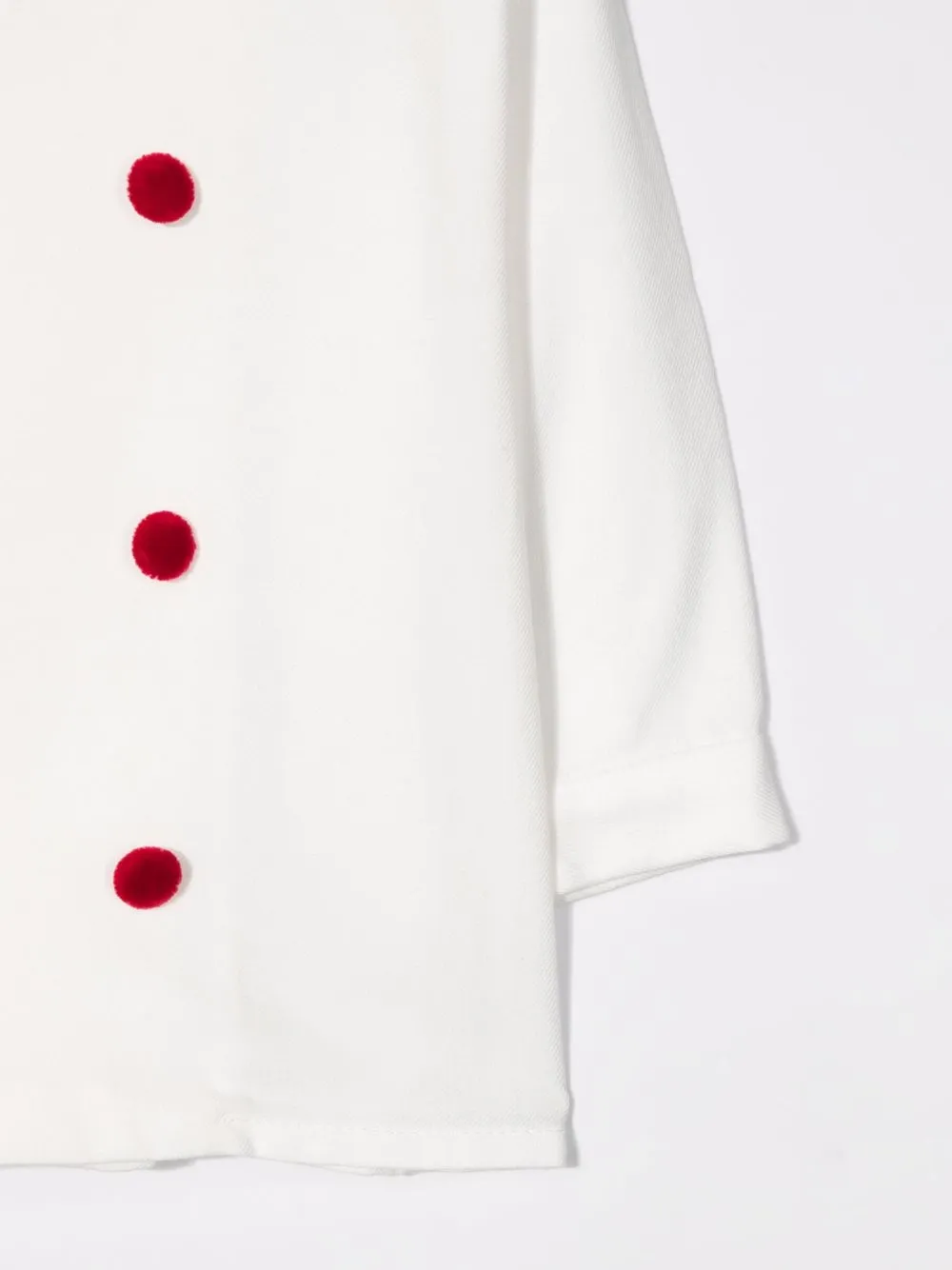 Shop La Stupenderia Double-breasted Fitted Shirt In White