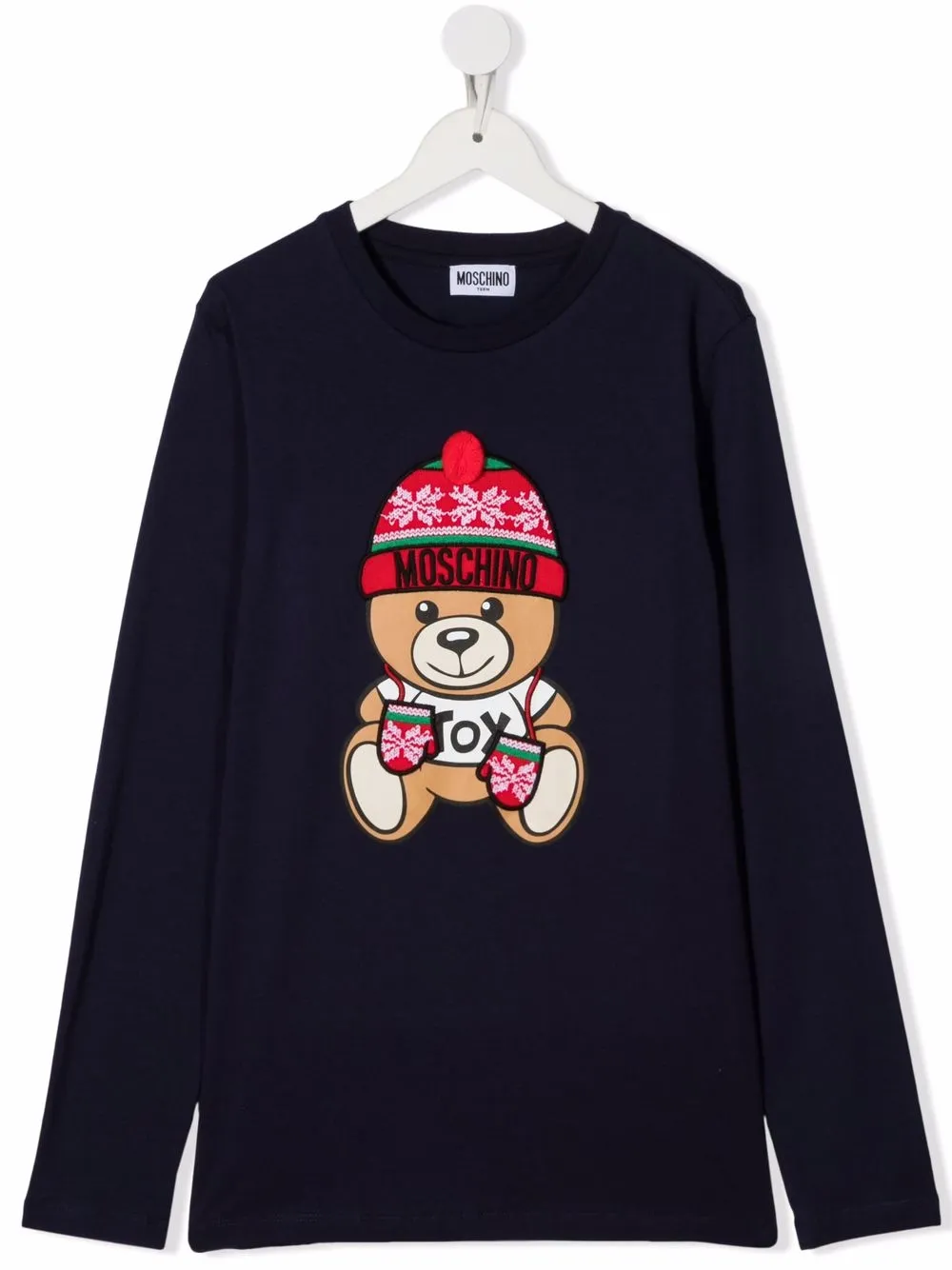 фото Moschino kids футболка с принтом teddy bear