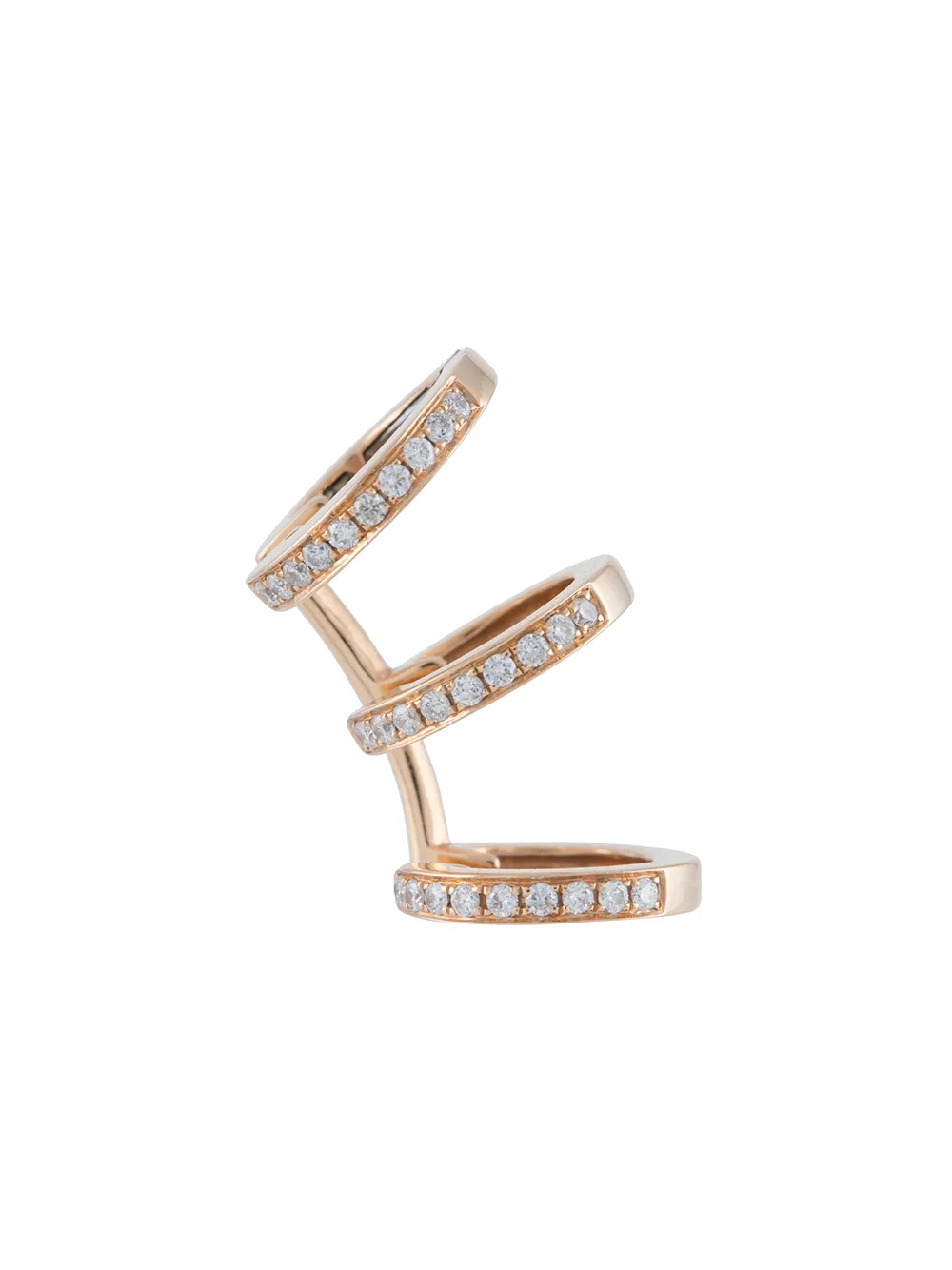 

Borgioni arete earcuff en oro rosa de 18kt con diamantes en pavé - Dorado