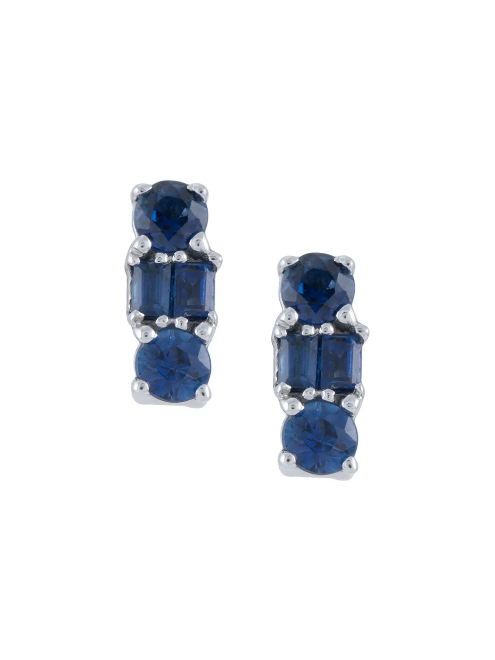 

Borgioni aretes en oro blanco de 18kt con zafiros - Azul