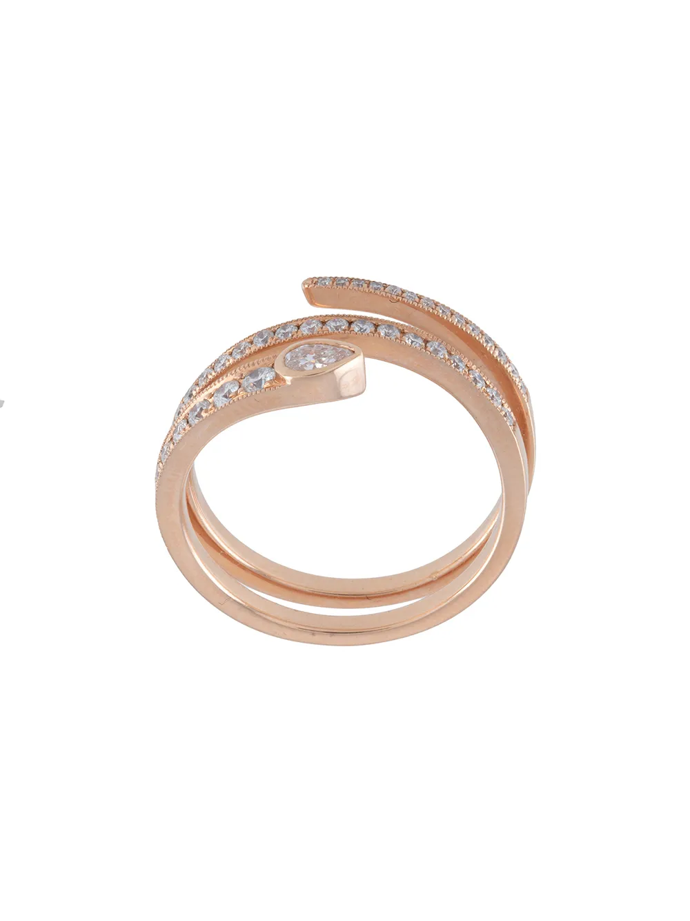 

Borgioni anillo con diseño de serpiente en oro amarillo de 18kt con diamantes - Metalizado