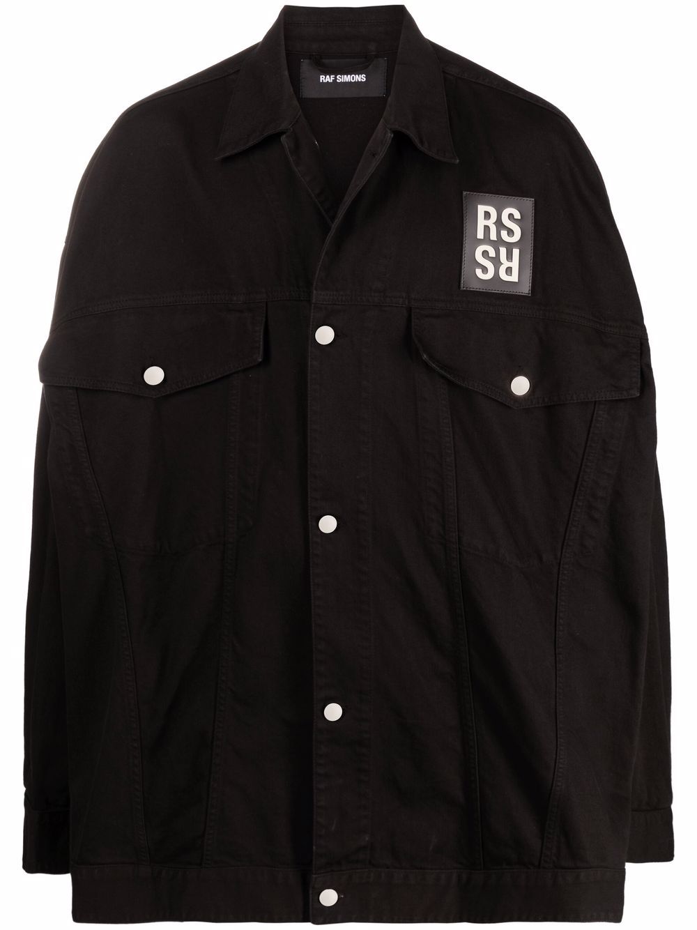 фото Raf simons джинсовая куртка с нашивкой-логотипом