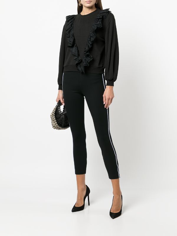 SPANX The Perfect Cropped pipe-trim Trousers - Farfetch
