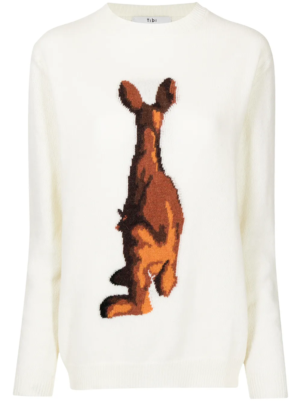 

Tibi Kangaroo wool-blend jumper - White