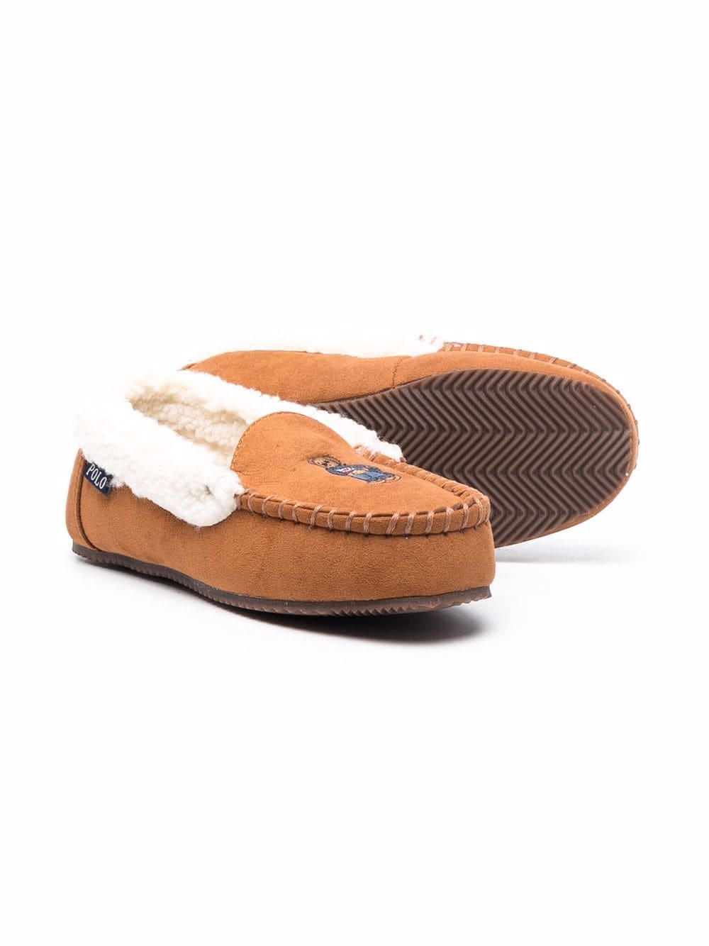 Image 2 of Polo Ralph Lauren Kids logo-embroidered slippers