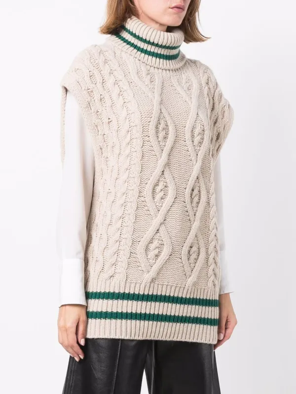 Erika Cavallini cable-knit roll neck 
