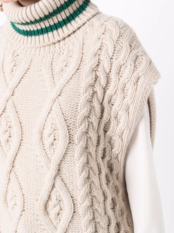 Erika Cavallini cable-knit roll neck 
