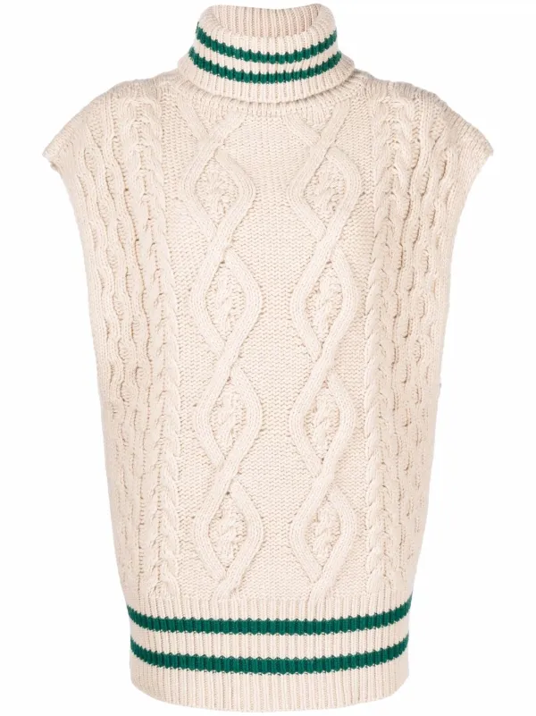 Erika Cavallini cable-knit roll neck 
