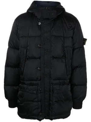 orange stone island puffer