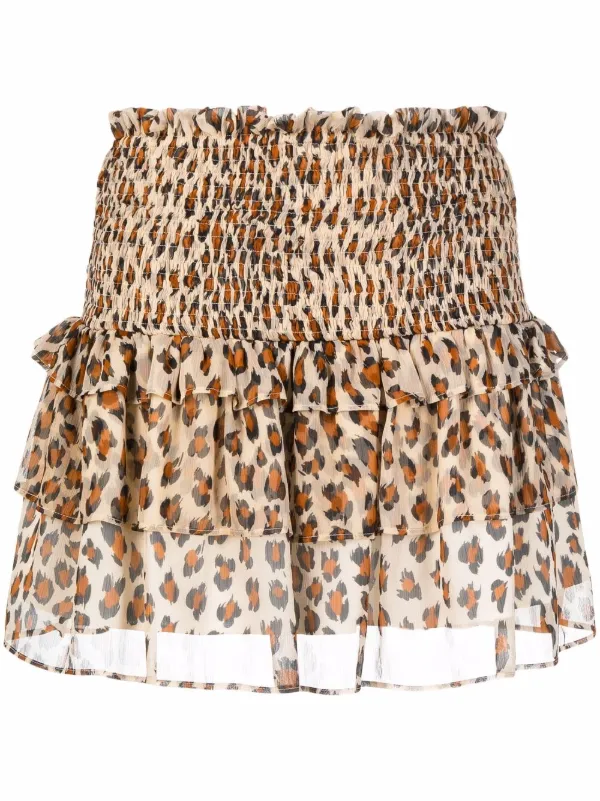 floral drawstring mini skirt