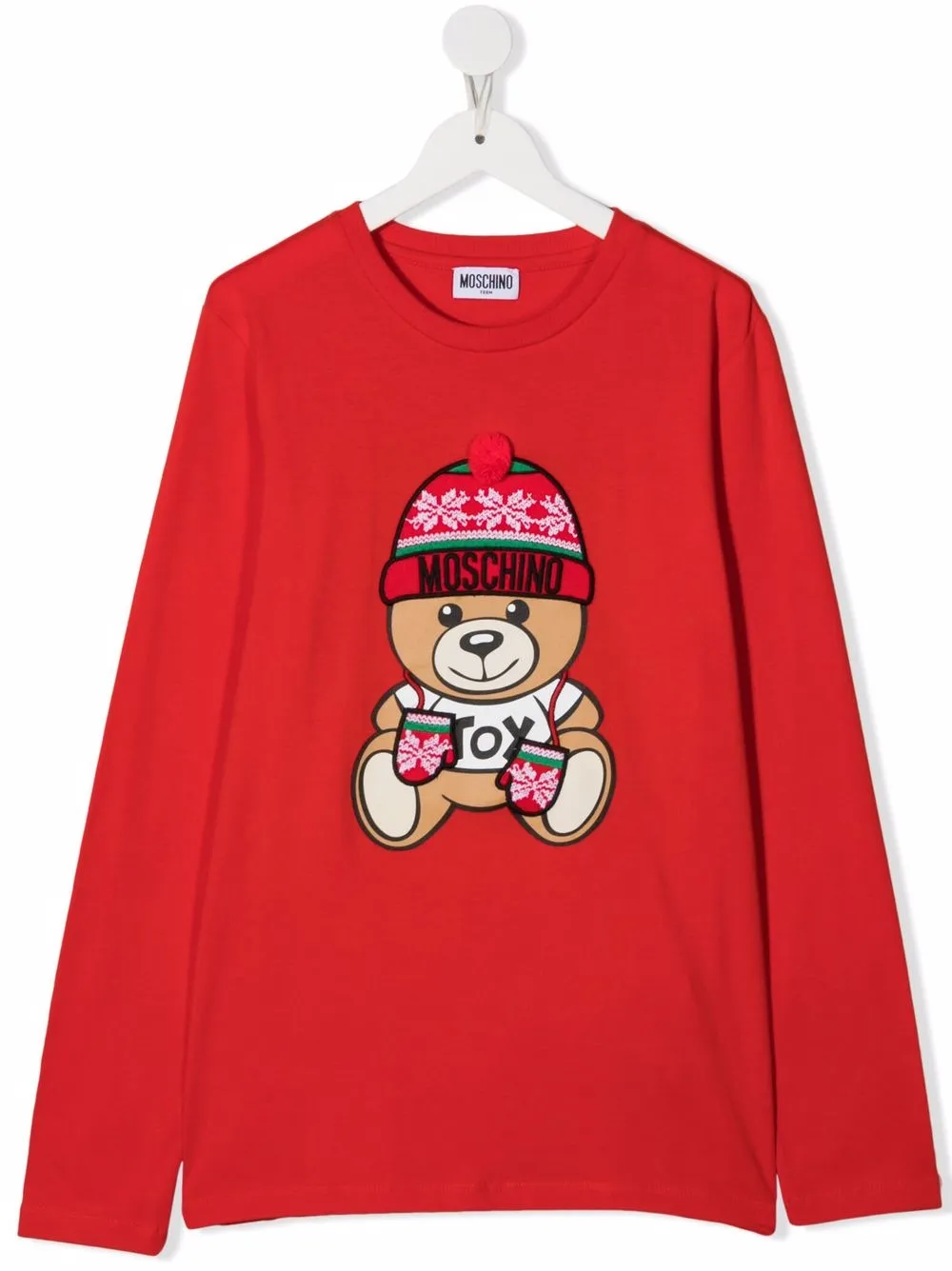 фото Moschino kids футболка с принтом teddy bear