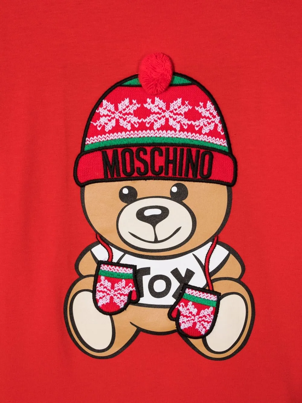 фото Moschino kids футболка с принтом teddy bear