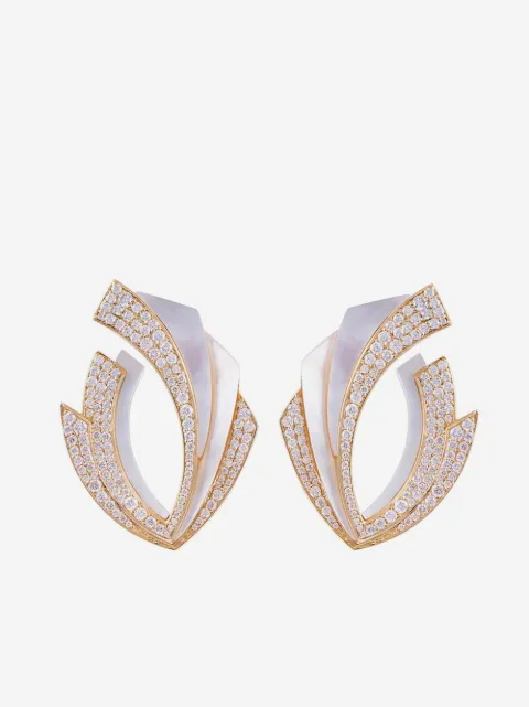 Ananya 18kt yellow gold Mogra Light Blossom C-Clip earrings