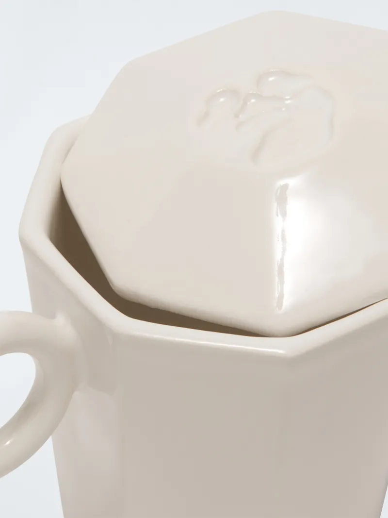 KERAMIK ACHTECKIGES KAFFEESET