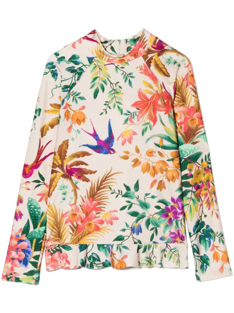 Zimmermann Kids ZMRMN KD GRL TRPCNA FRL LS PRNT RSHIE ML