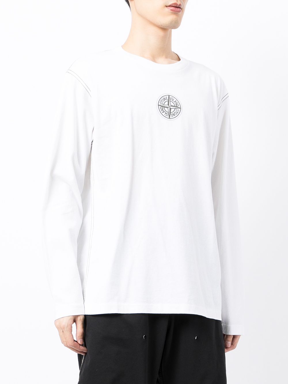 фото Stone island футболка с длинными рукавами и логотипом