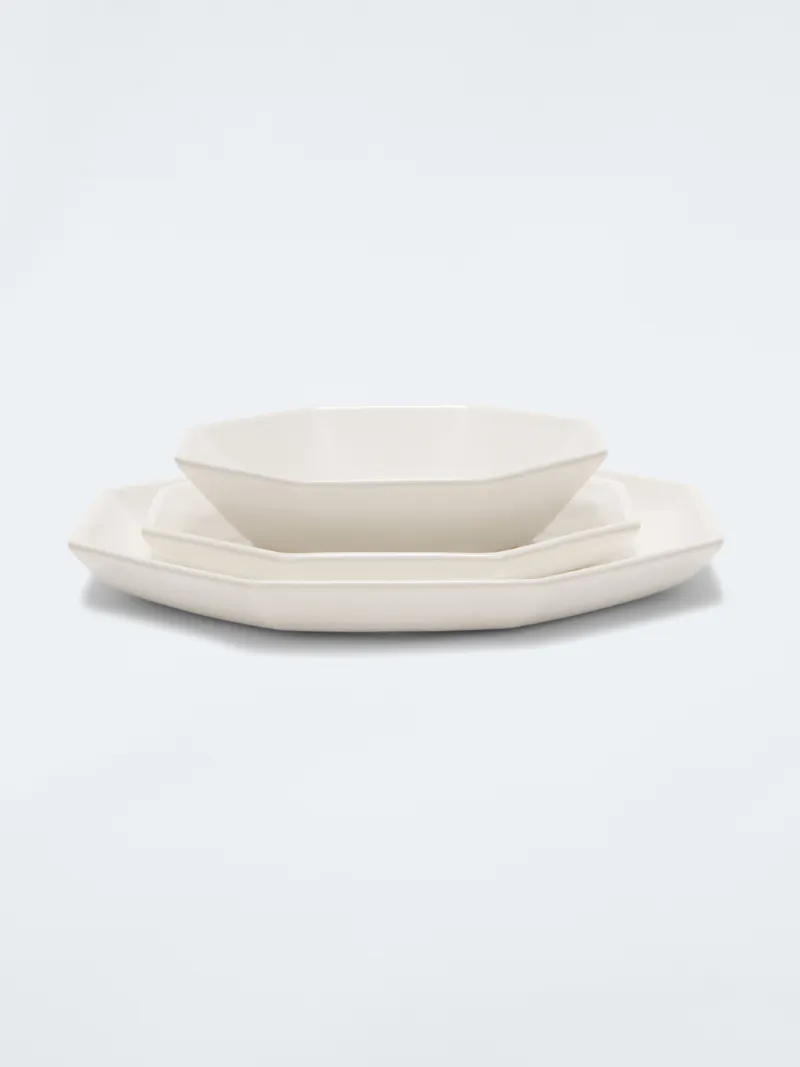 KERAMIK ACHTECKIGES LUNCH-SET