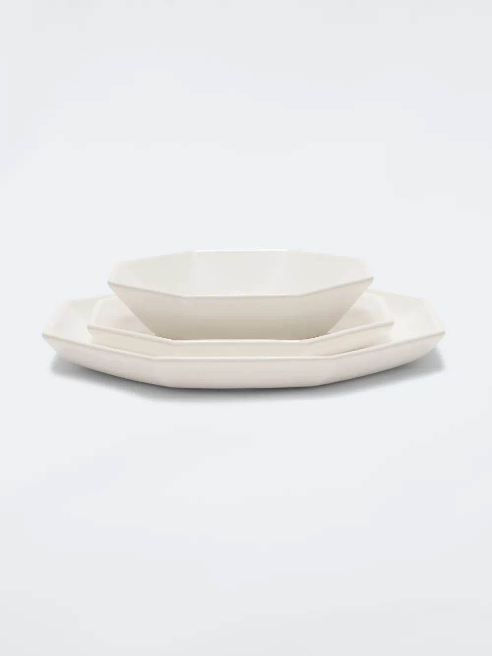 octagonal three-piece lunch set
