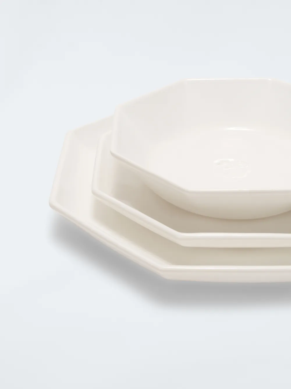 octagonal three-piece lunch set