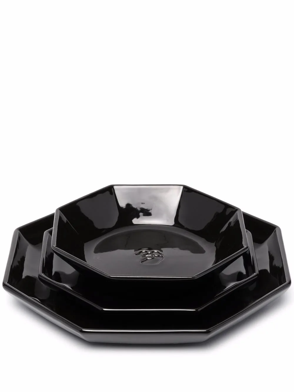 

Off-White logo octagonal lunch set - Black