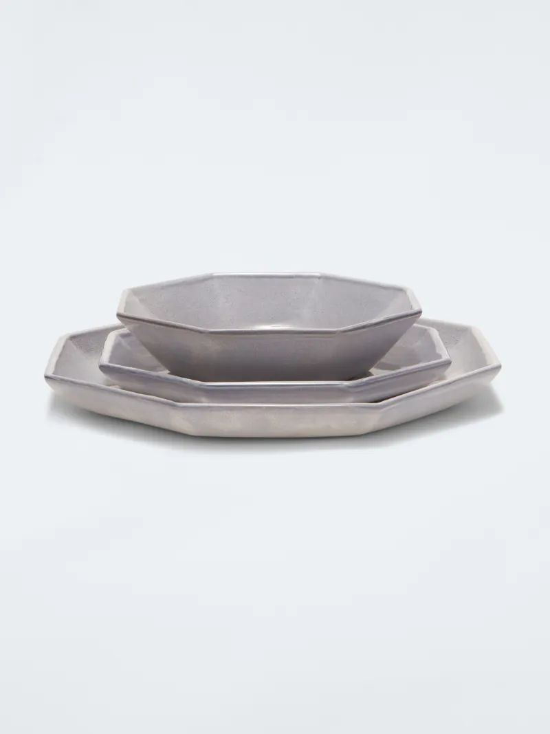 KERAMIK ACHTECKIGES LUNCH-SET