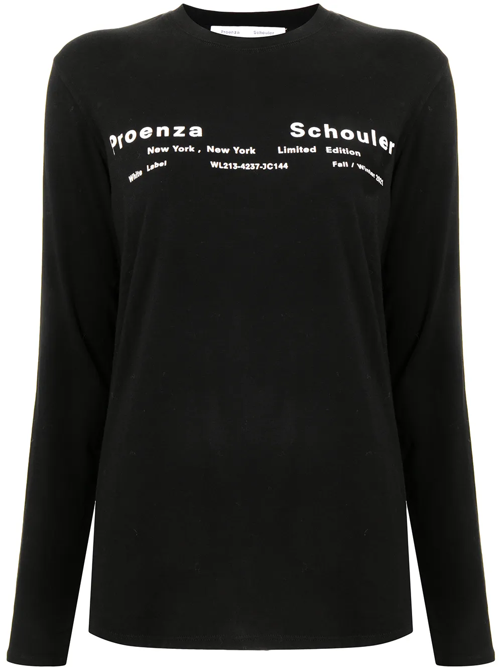 фото Proenza schouler white label logo-print long-sleeve t-shirt