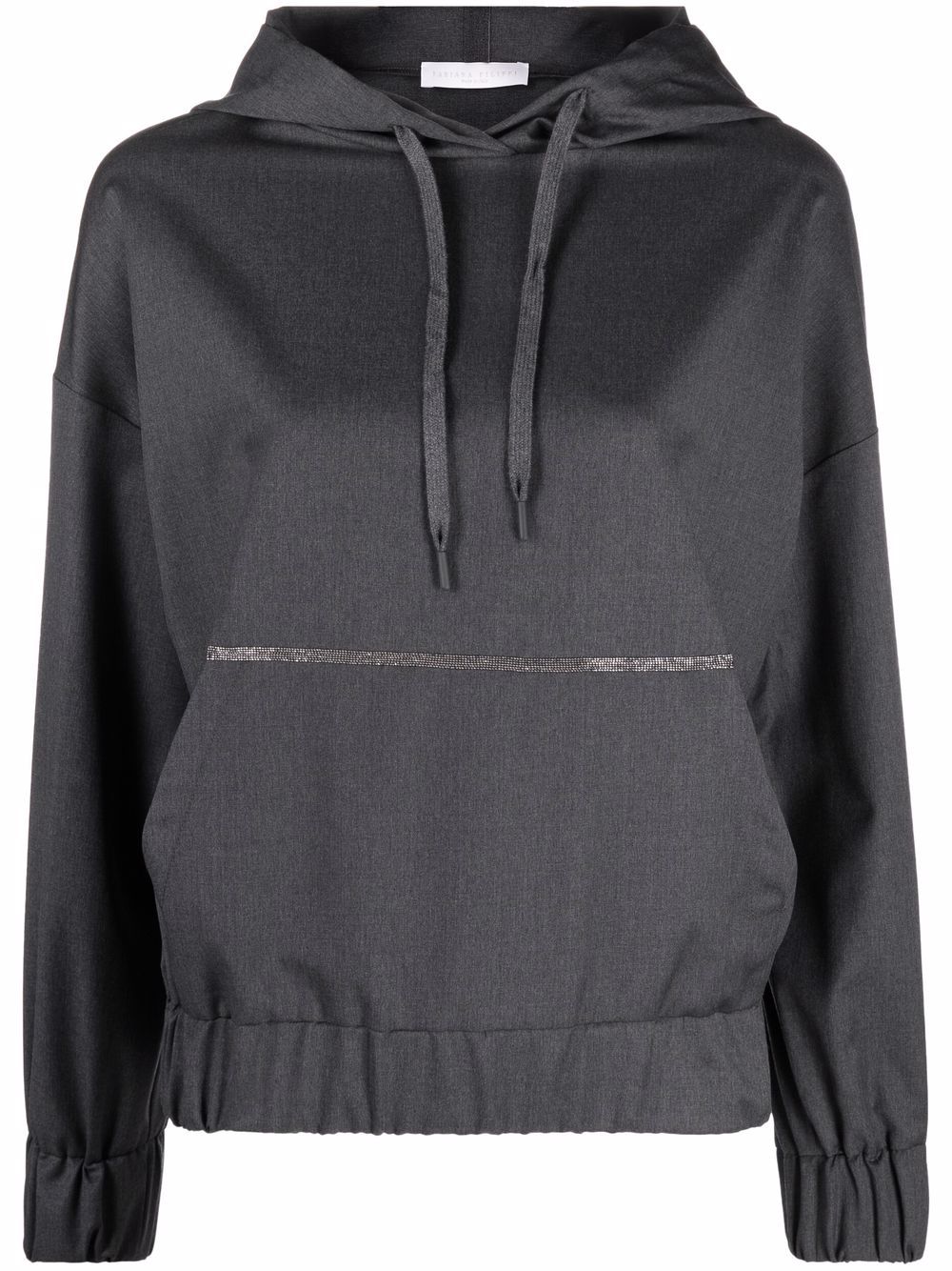 фото Fabiana filippi elasticated-hem pullover hoodie