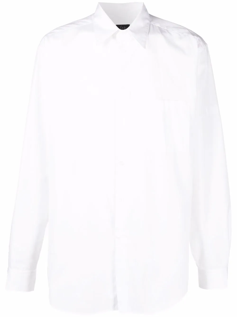 

Yohji Yamamoto camisa de seda manga larga - Blanco