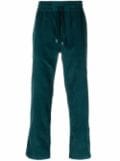 Just Don checked-stripe corduroy trousers - Green