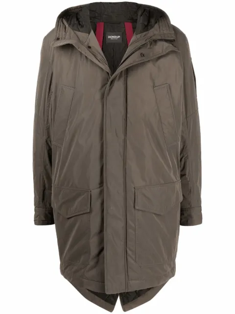 DONDUP concealed midi parka coat