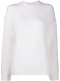Ferragamo drop-shoulder knitted jumper - White