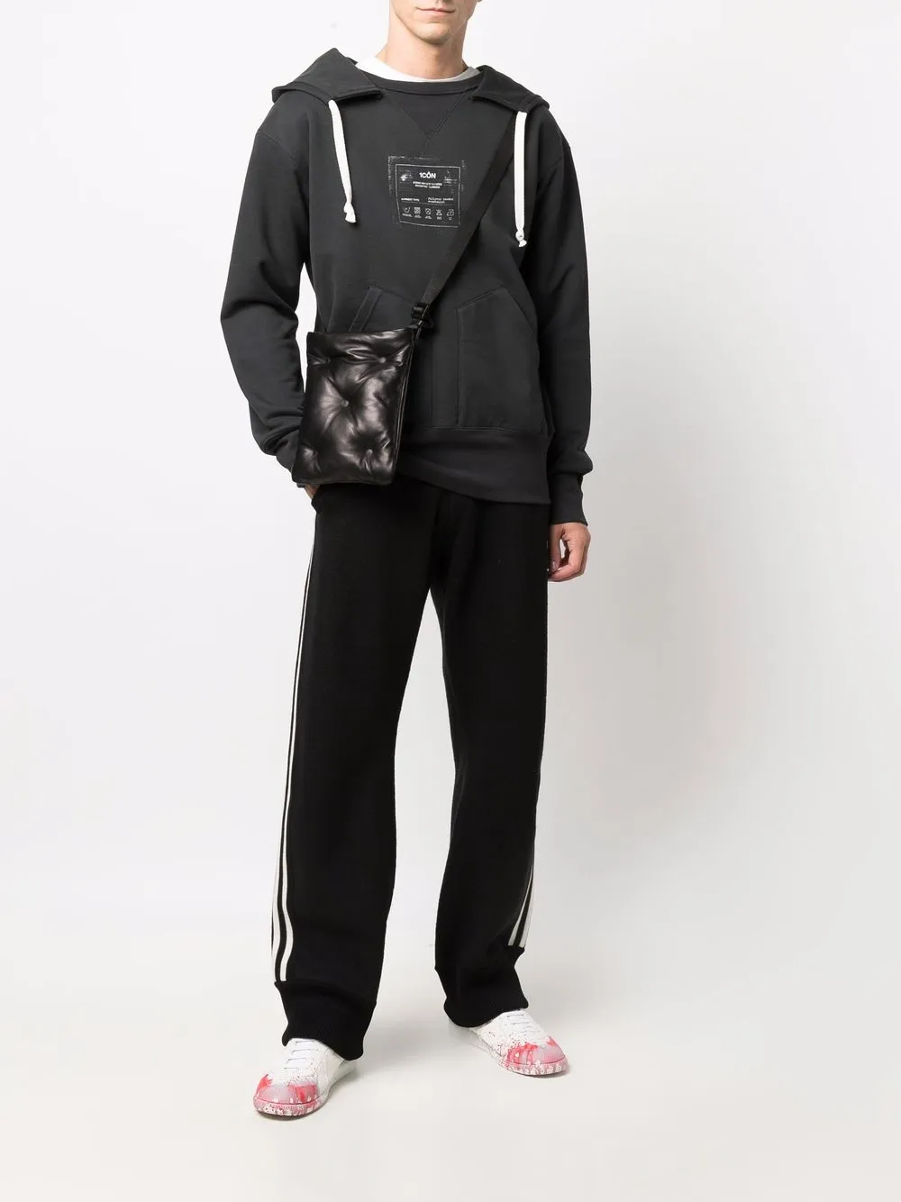Maison Margiela Trainingsbroek met zijstreep - Zwart