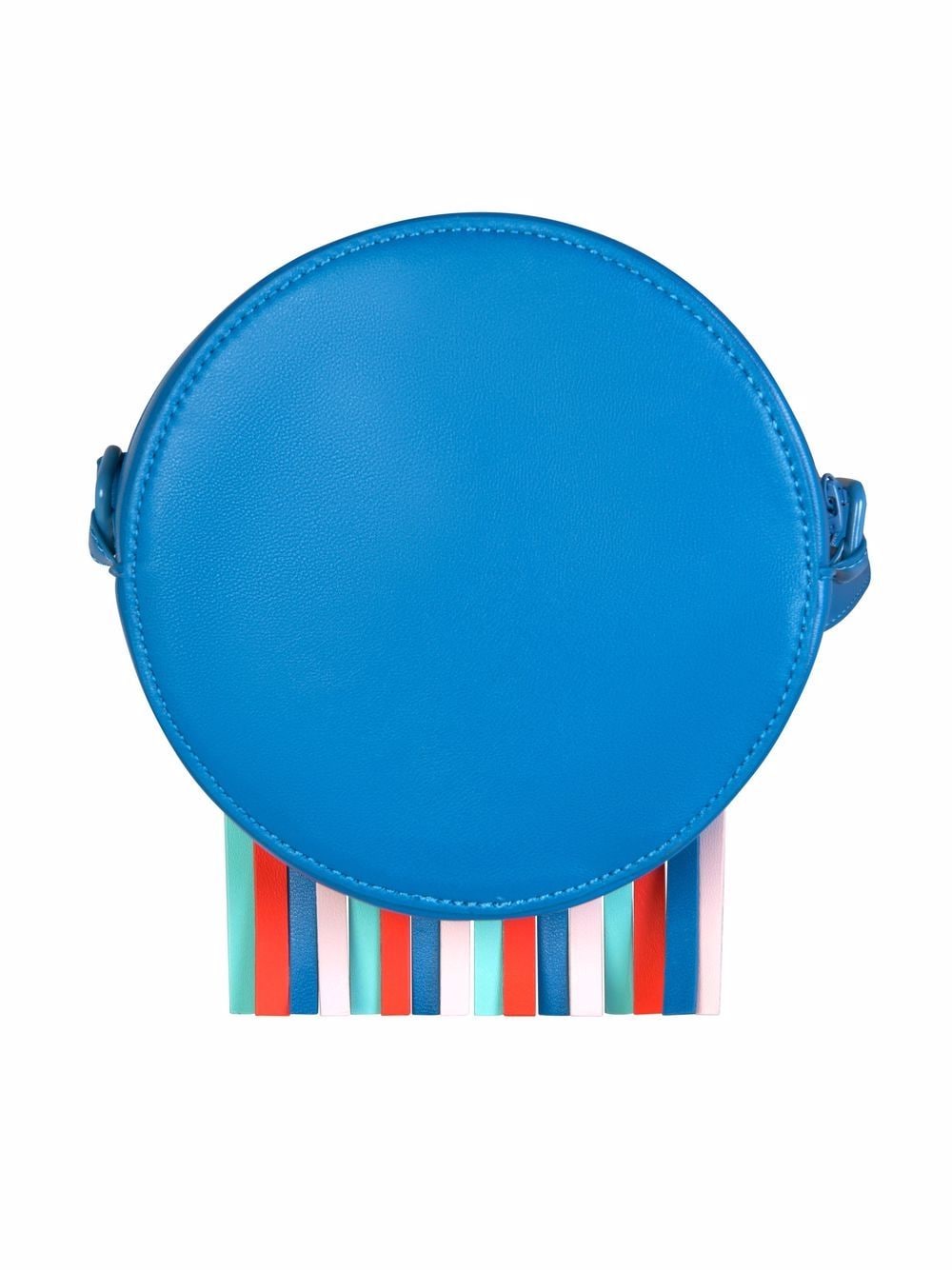 Shop Stella Mccartney Heart-patch Tassel Shoulder Bag In Blau