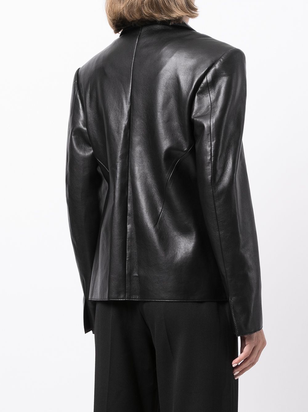 фото Low classic classic collar leather jacket