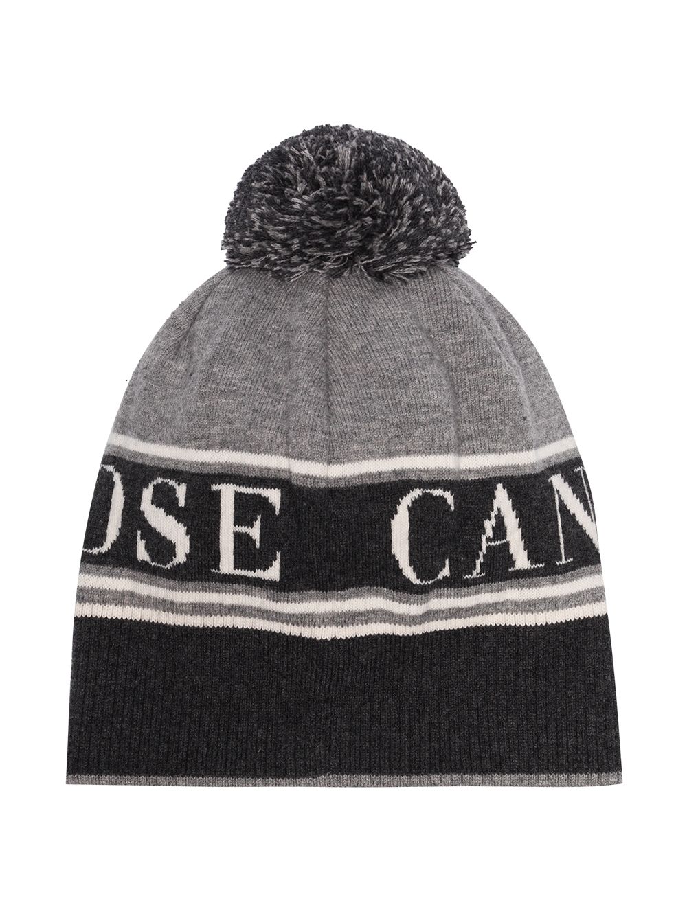фото Canada goose шапка бини с помпоном и логотипом